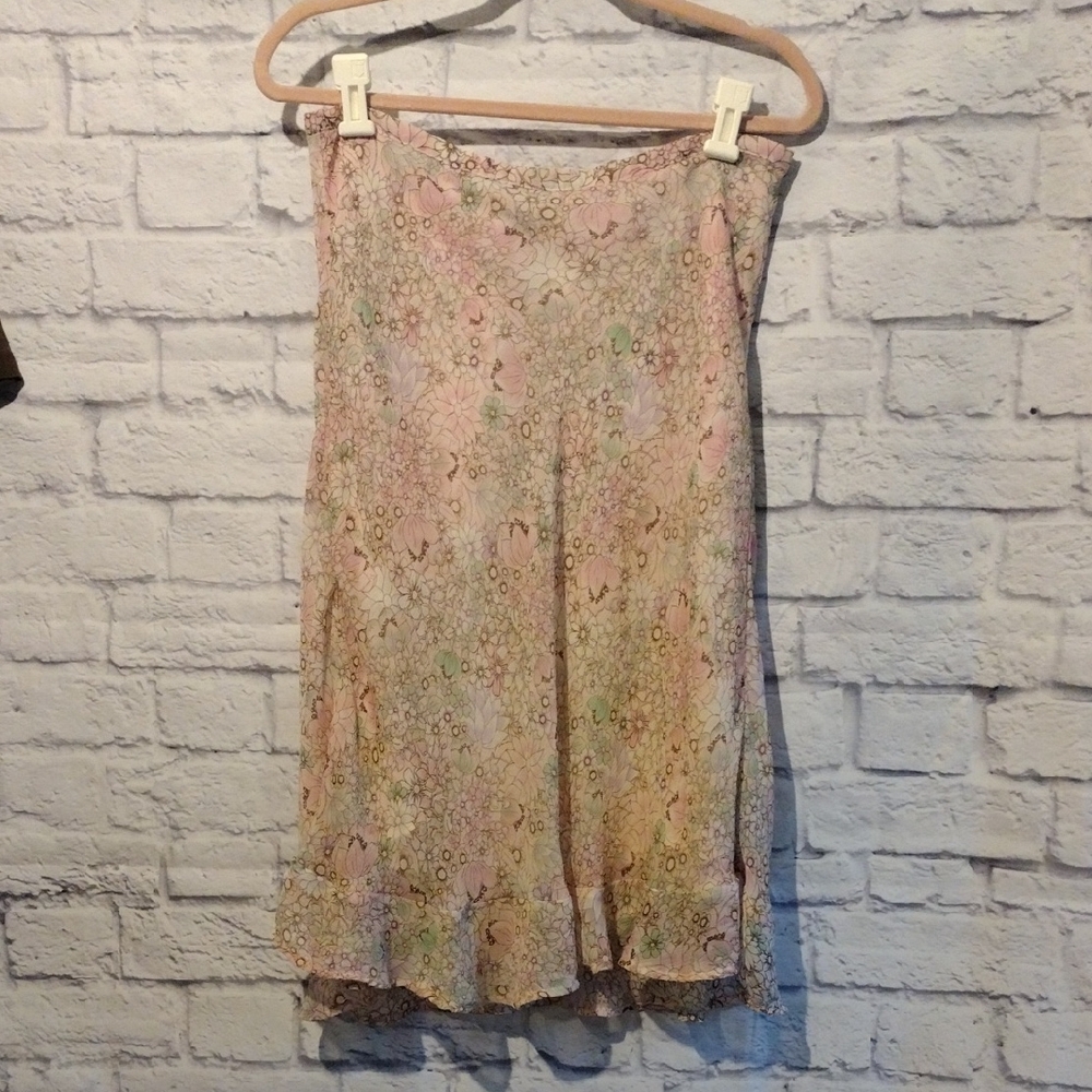 Jaclyn Smith Floral Pastel Skirt Size L